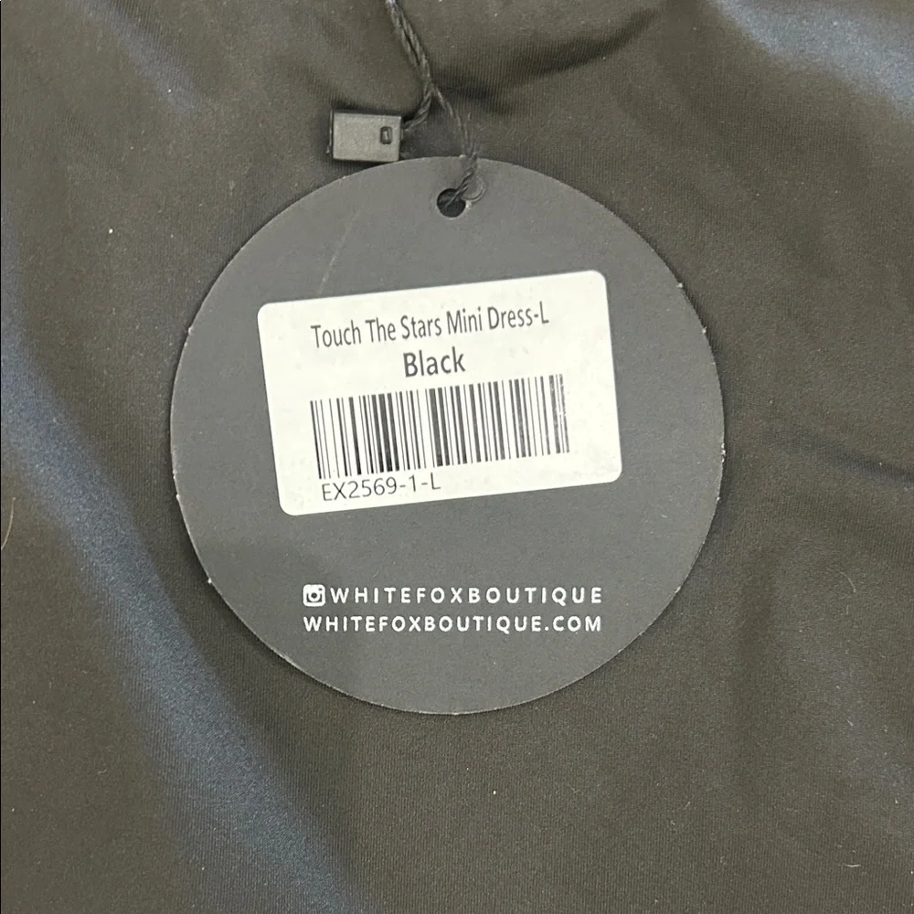 White Fox Boutique touch the stars Black Mini Dress - Picture 3 of 4